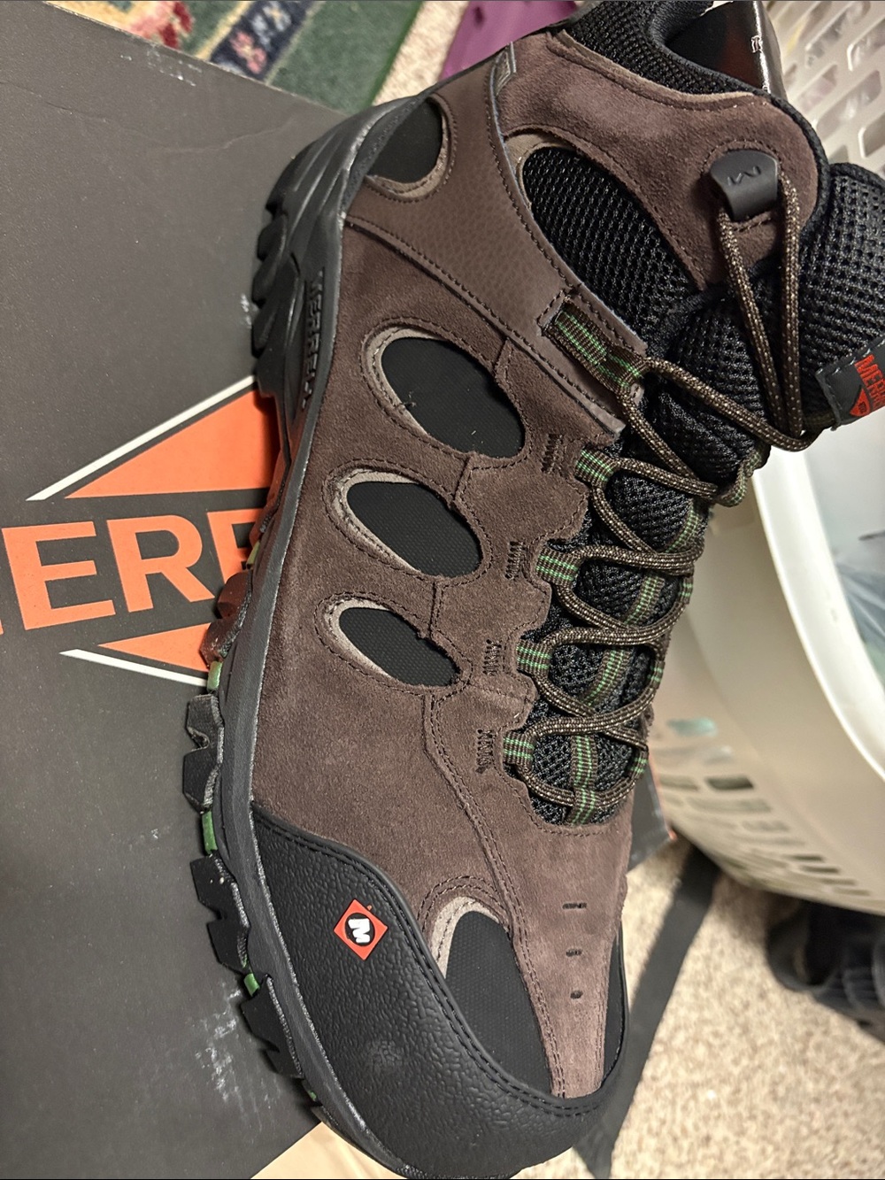 New Merrell Men’s Suede ankle work boots waterproof composite toe